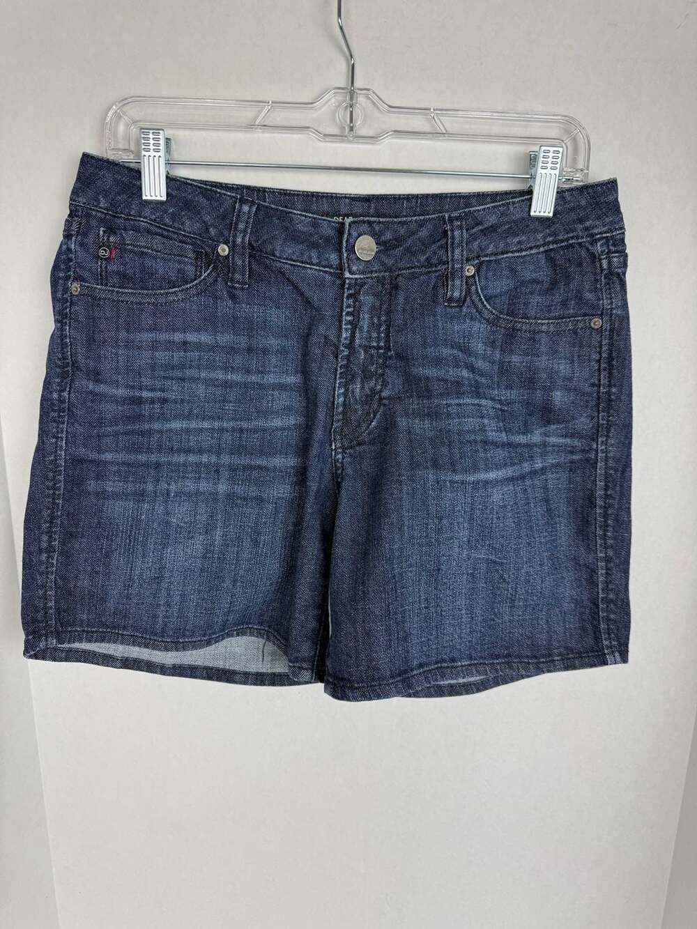 Dear John Ava Roll-Up Denim Shorts Size 28 Dark Wash
